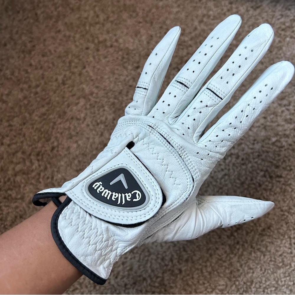Women’s White Callaway Left Hand Golf Glove Size Small |G8